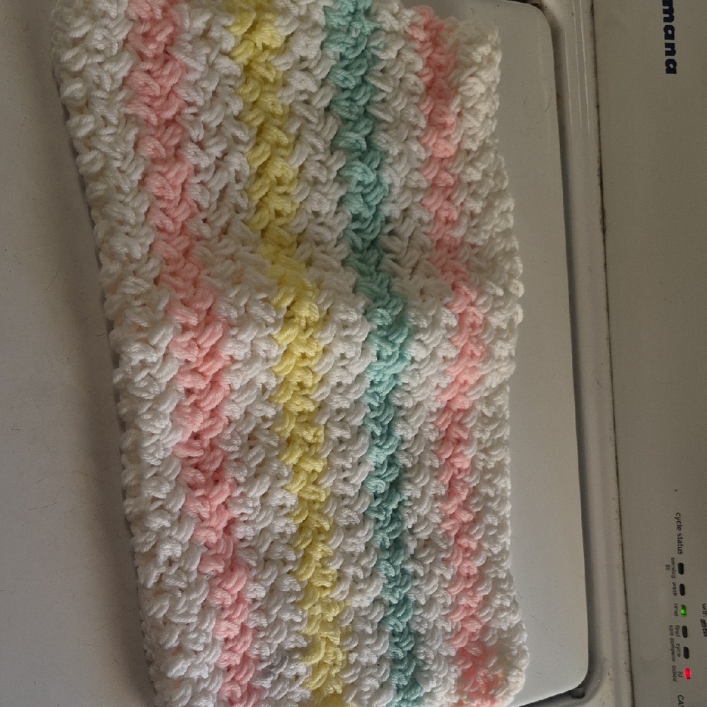 Handmade Multicolor Crochet Pillow Cover